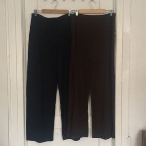 2 PAIRS - J JILL SMOOTH FIT WEAREVER PANTS